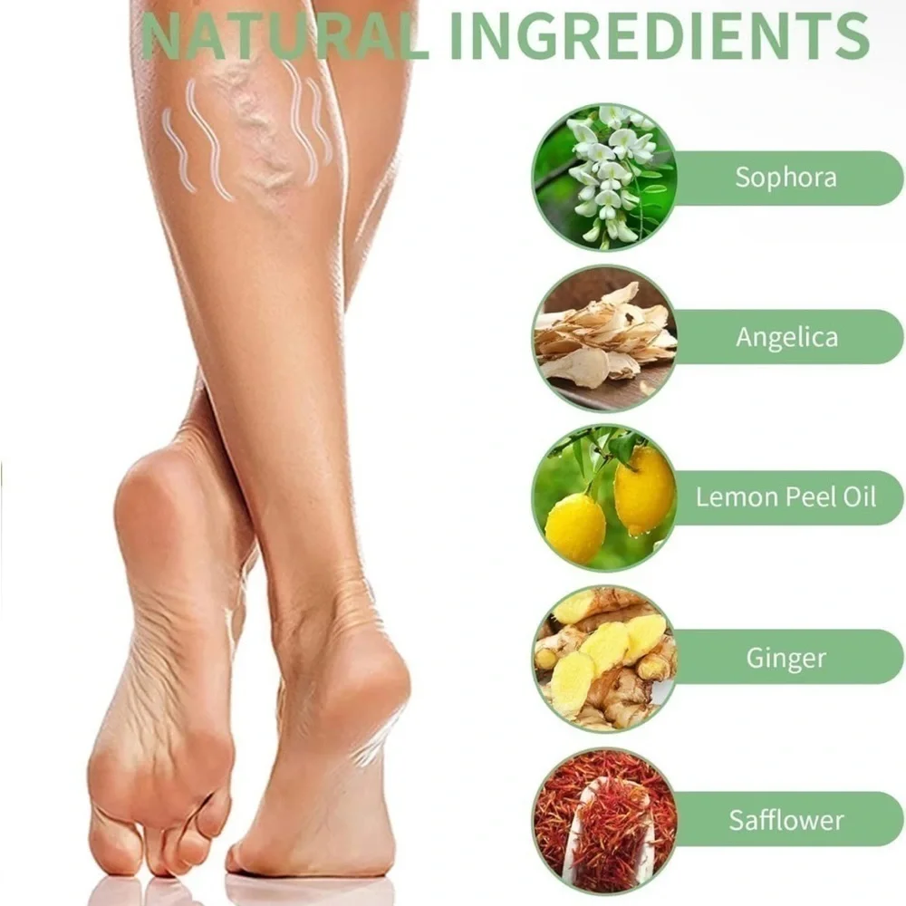 Varicose Veins Cream - Green Nourishing Leg Gel (50g) Lot Of 3 NEW